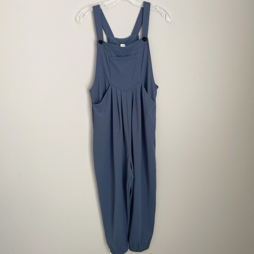 Halara Size M Blue Gray Overall Jogger Jumpsuit One Piece Stretch